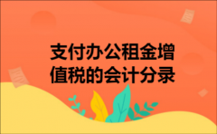 支付办公租金增值税的会计分录